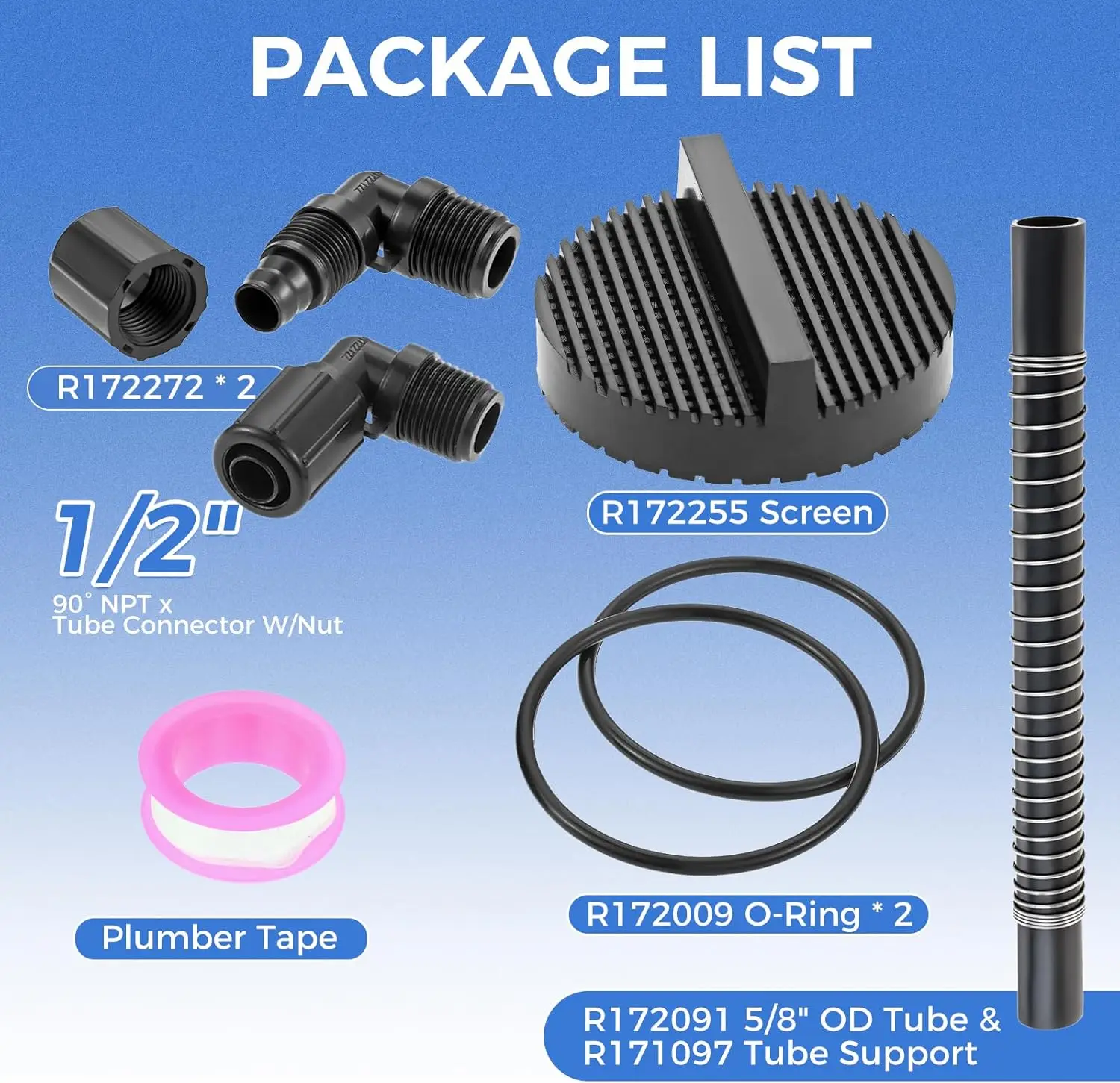 Pool Chlorinator Parts W/ 1/2