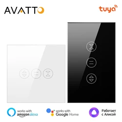 AVATTO Tuya WiFi EU/US Smart Curtain Switch For Smart Roller Shutter Electric Motor Blinds Remote Support Alexa,Google Home