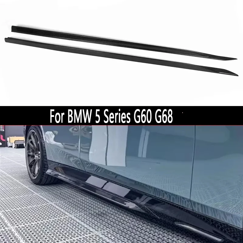 

For BMW 5 Series G60 G68 MP style Carbon Fiber Side Skirts Side bumper Splitters Side skirt Cupwings Apron Side panel body kit