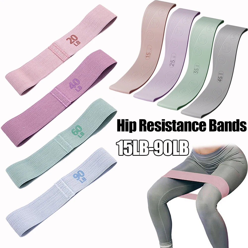 15-90LB Fabric Elastic Bands Fitness Resistance Bands Yoga Pilates Hip Circle Expander Bands Training Loops Workout Equipment