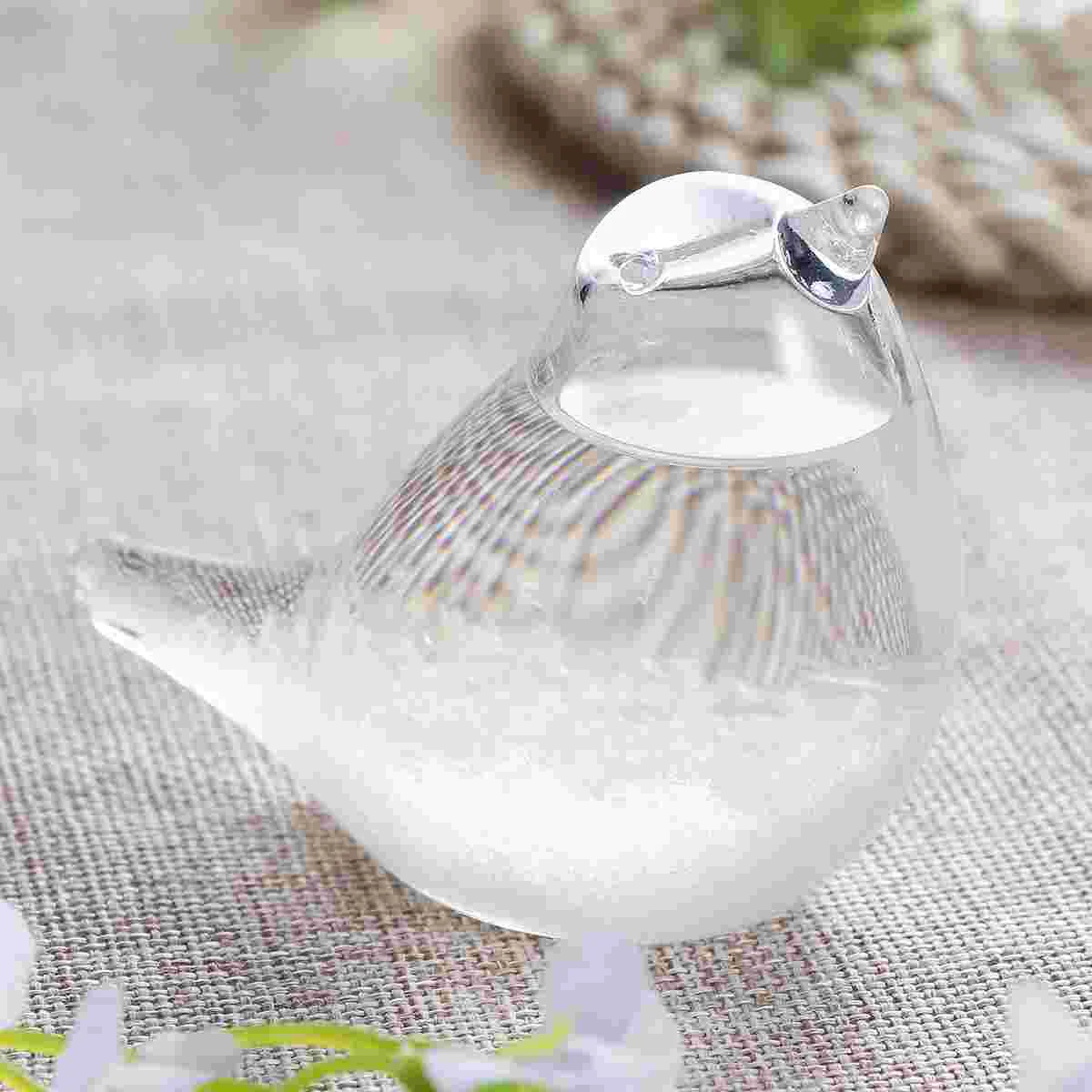 de cristal en forma de pájaro para escritorio, creativo y elegante, botella de pronóstico del tiempo, barómetro, decoración para el hogar y la