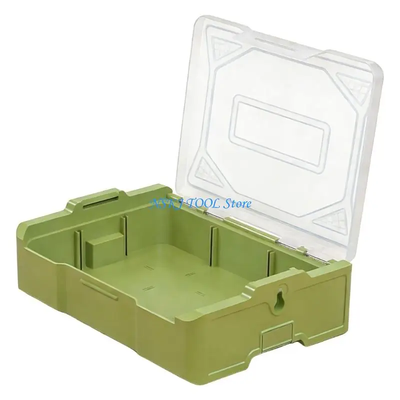 L8RC Easy to Clean Stackable Organizers For Tool And Parts Smooth PP Plastic Storage Box with Lid Removable Partition
