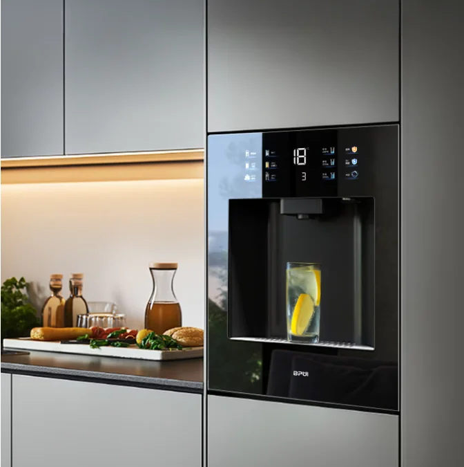Electric Dual-Purpose Hot/Cold Filtered Black Stainless Steel Wall-Mounted Built-In 3000W 1-Year Warranty Water Dispenser