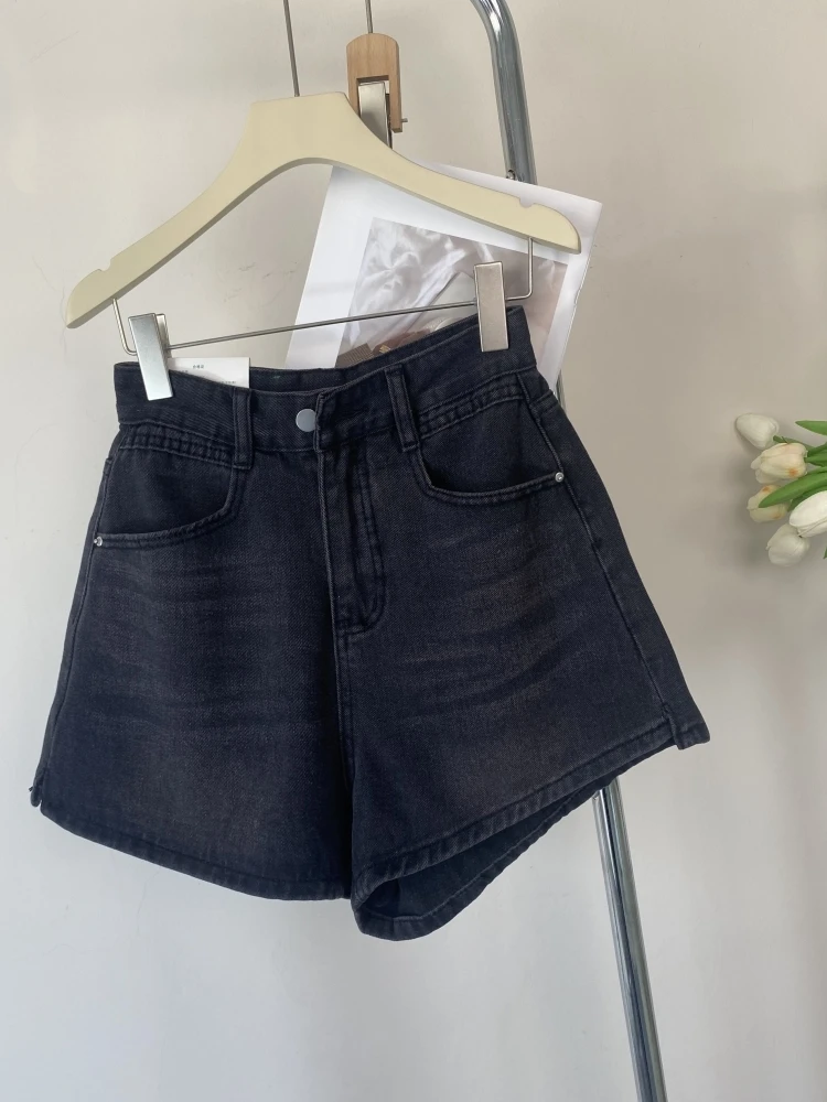 High Waist Wide Leg Denim Shorts Summer Fashion Popular Outerwear Loose Hot Pants Hip Covering Cool Sweet Style Jeans
