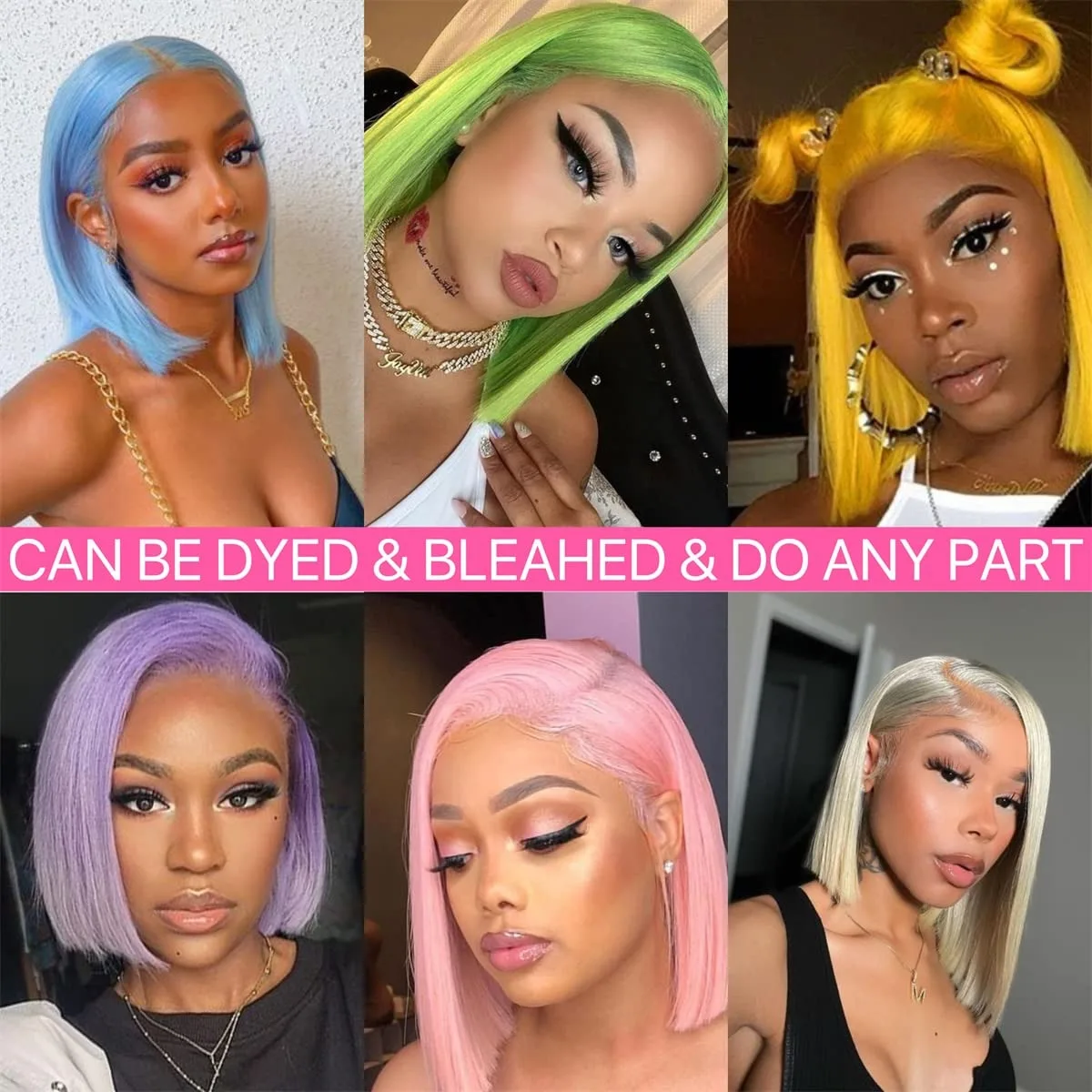 Blonde Bob Wig Human Hair 613 Bob Lace Front Wig 13X4 Short Bob lace Frontal Wig Pre Plucked Clored Bob Wig Brazilian Remy Hair