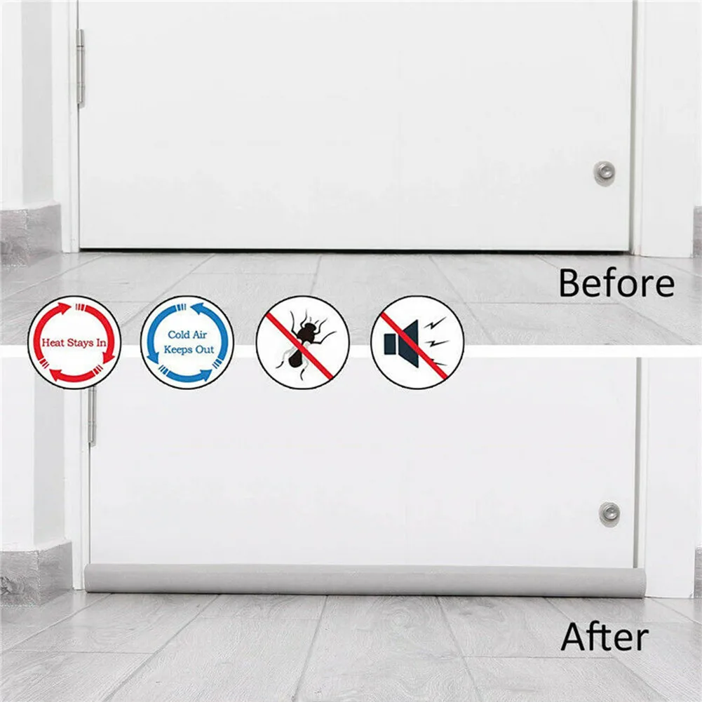 Door Seal Strip Blocker Bottom Draft Draught Energy-saving Excluder Soundproof Waterproof Windproof Dust-proof