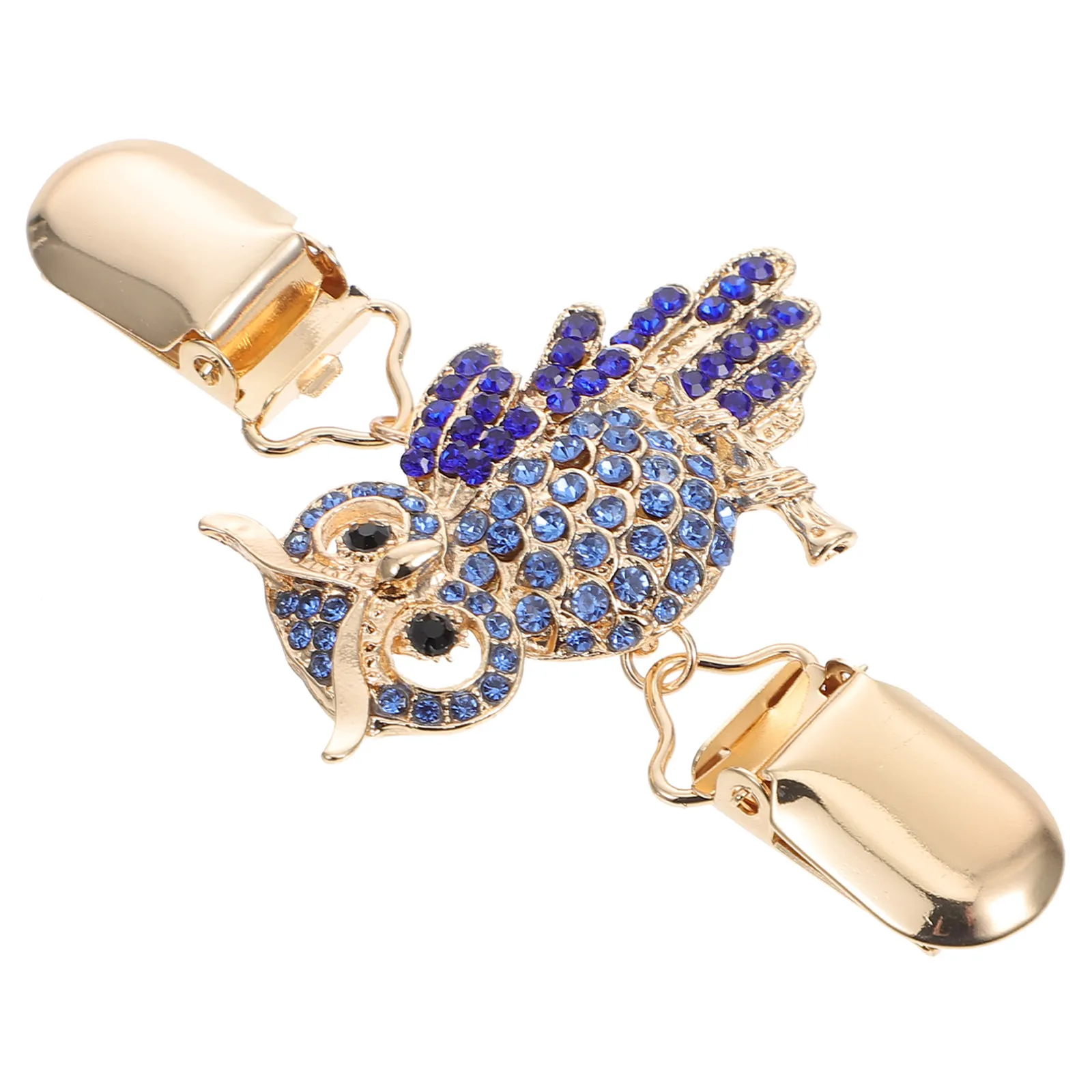 Premium Alloy Owl Shaped Cardigan Clip Sweater Shawl Collar Dress Shirt Brooch for Women Chic Clothing Accessory Stable Reliable