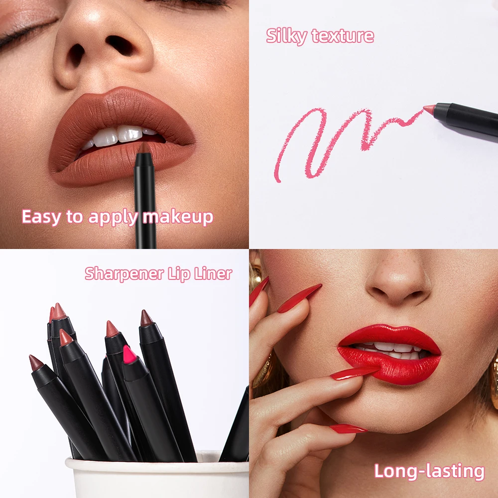 Waterproof Matte Brown Lip Liner 12 Color Long Lasting Moisturizing 2024 Lip Pencil Women Natural Lipstick Makeup Lip Cosmetic