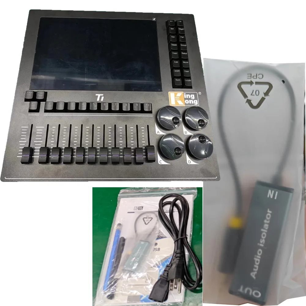 T1 Stage Console DJ Mixer Touch Screen DMX Controller Kingkong  with Time Scheduled Built in Wireless ArtNet Audio Isolator