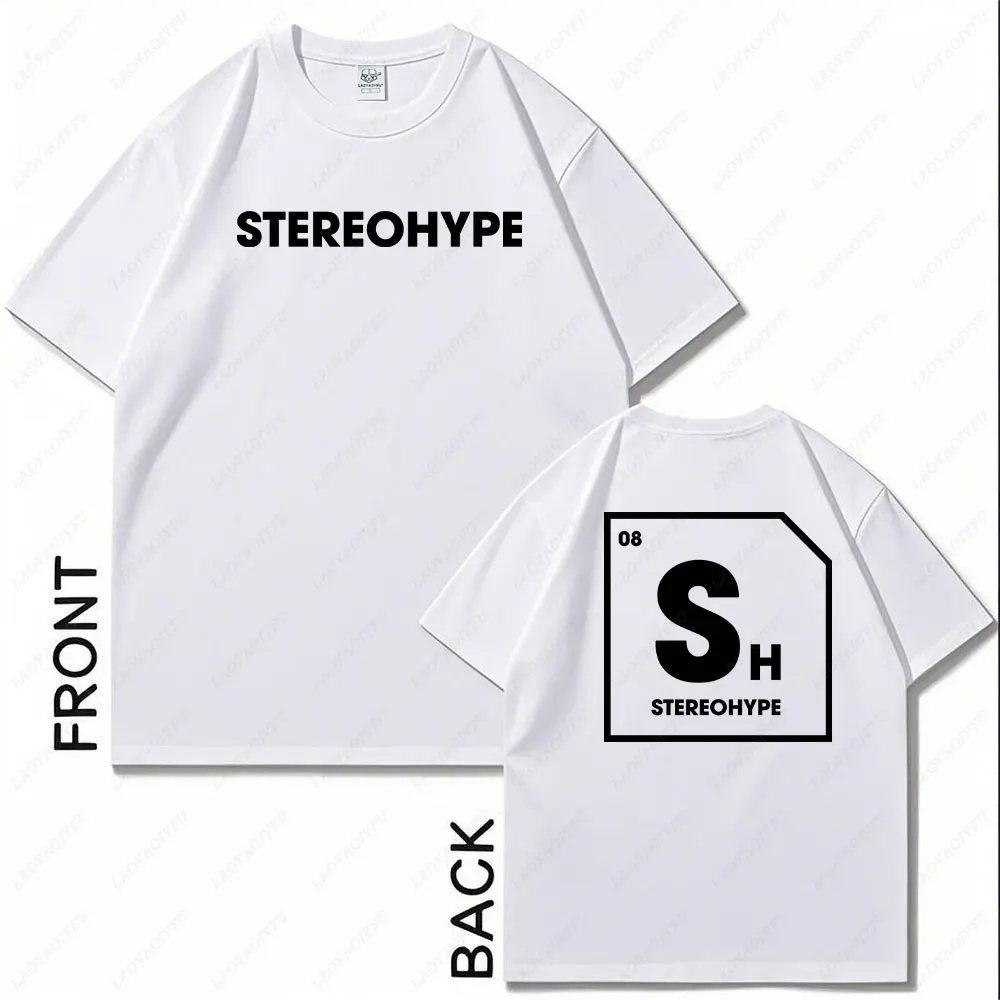 Hot Sale New Arrival James Hype Stereohype Printed T-shirt Korea Style Crewneck Short Sleeve Men Tee Women's Tshirt Streetwear