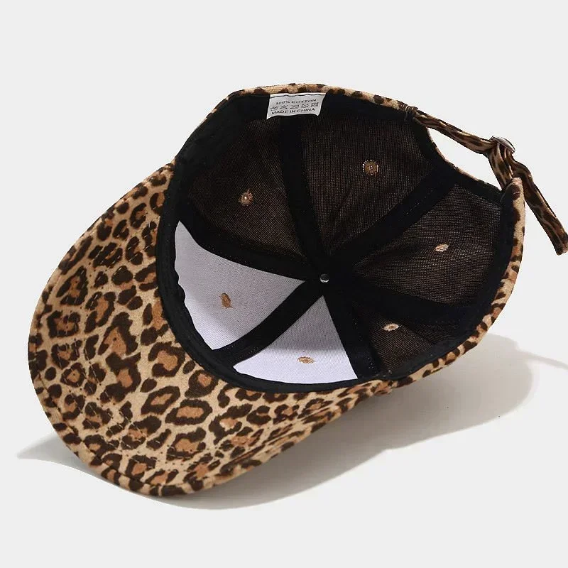 Fashion Outdoor Sun Hat Leopard Print Rock Baseball Caps Sports Dance Party Hats Snapback Hip-Hop Adjustable Cap Present Gifts