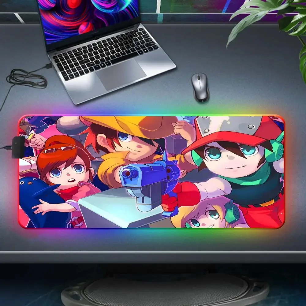 

Pc Gamer Full Led Mat Diy Rug Mousepad With Backlight Table Mat Anime Mousepad C-Cave Storys Computer Rubber Mousepad 1000x500mm