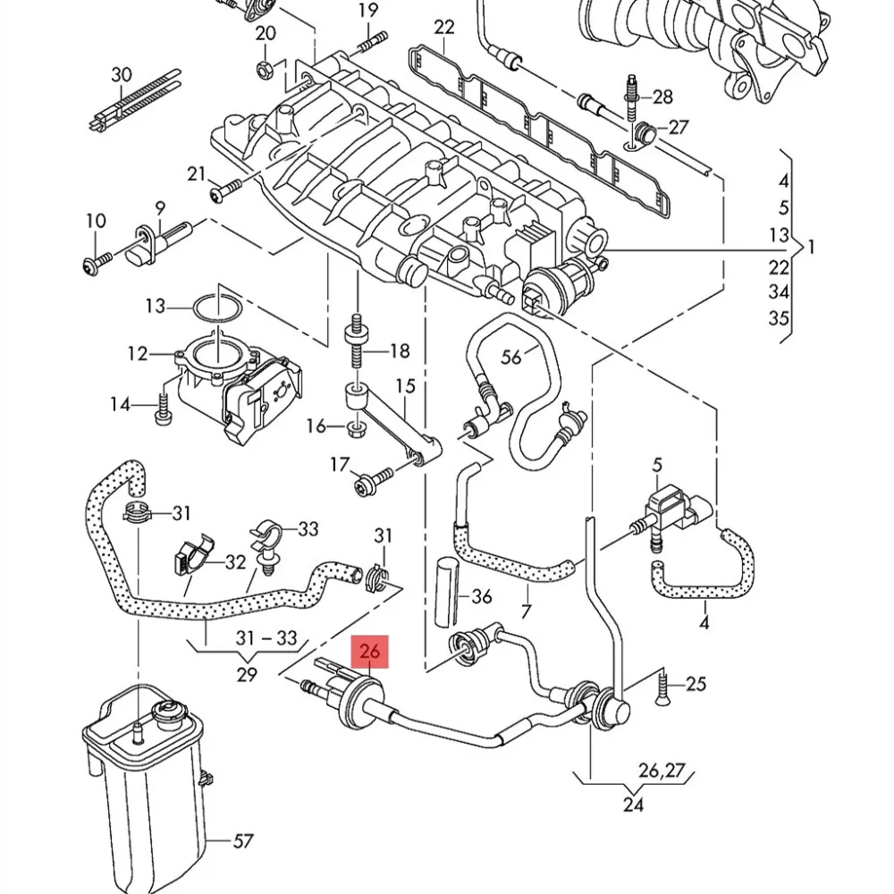 1.8TFSI układ dolotowy zawór ciśnieniowy czystka elektromagnetyczny dla Audi A3 S3 A4 B8 A5 TT Q3 Q5 TT VW Golf Passat CC 06H906517B 06H 906 517B — zdjęcie 3