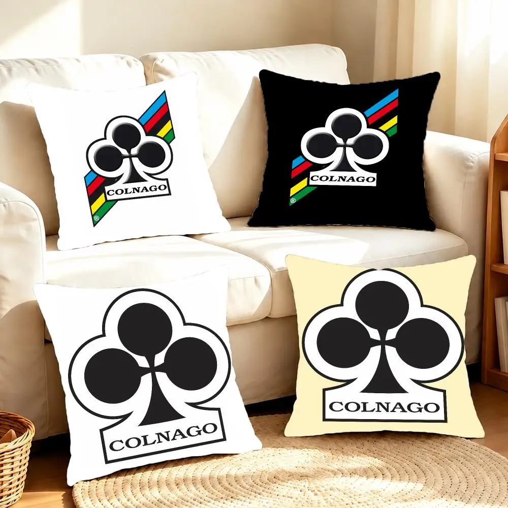 Sleek Spirited Brand C-Colnago Cushion Cover Sofa Living Room Home Decor Invisible Zipper Anti-dustmite Shell
