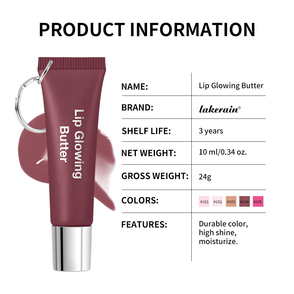 레이커레인 립 글로잉 버터 립 모이스처라이징 립 글로스 립 밤 컬러 립 글레이즈 두두 립 가볍고 휴대하기 쉬움