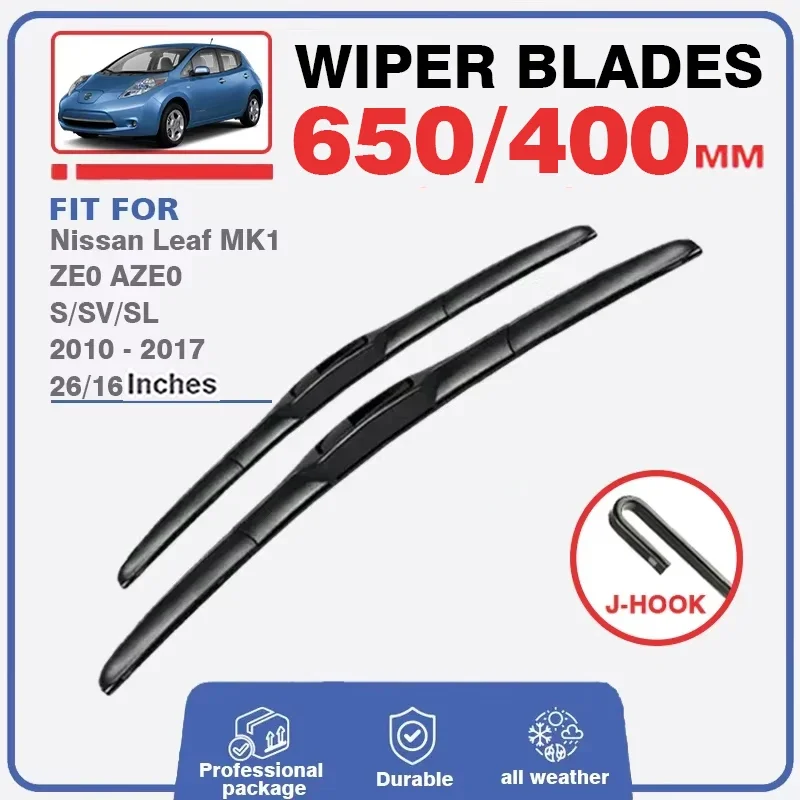 Wiper Blades For Nissan Leaf MK1 2010 - 2017 ZE0 AZE0 S SV SL Front Windshield Windscreen Rear Window 26\