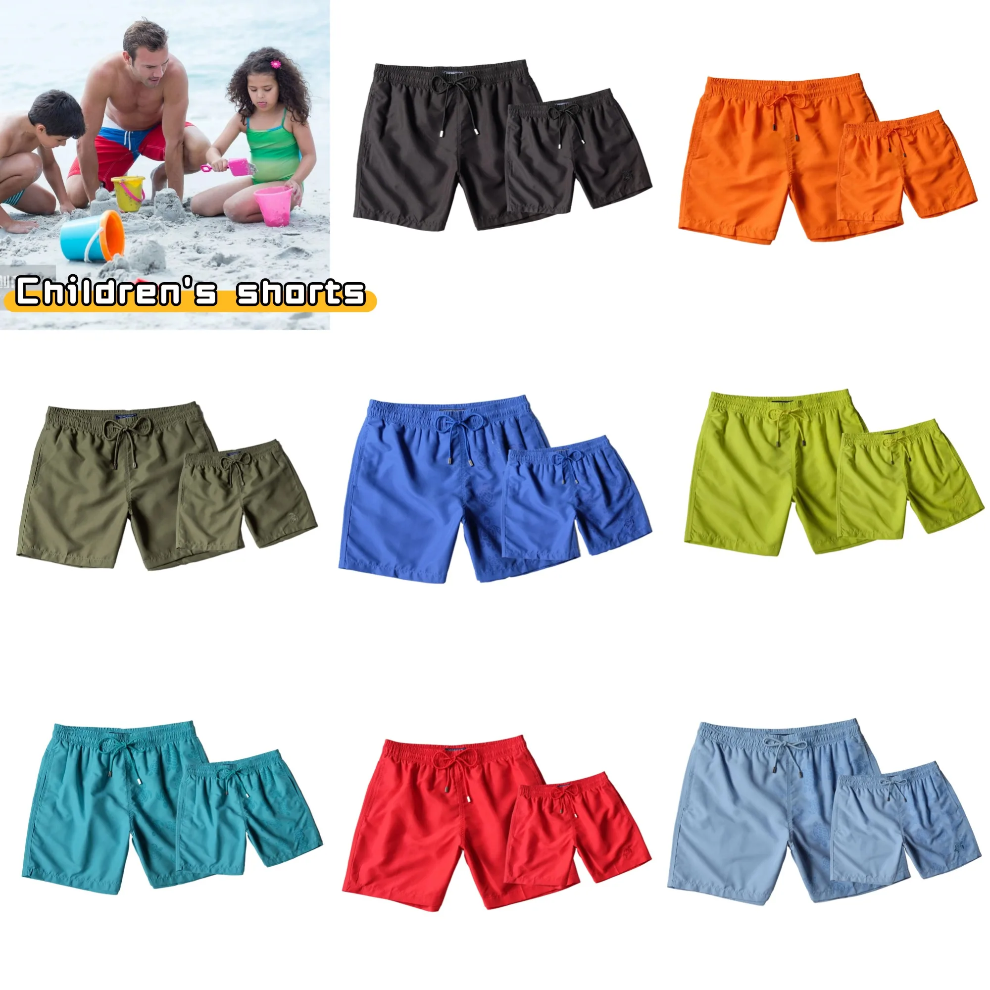 

Fashion Beach Pants Parent-child Clothing Turtle Quick Dry 4 Way Strech Boardshorts Beach Surfing Shorts Swimwear Trunks