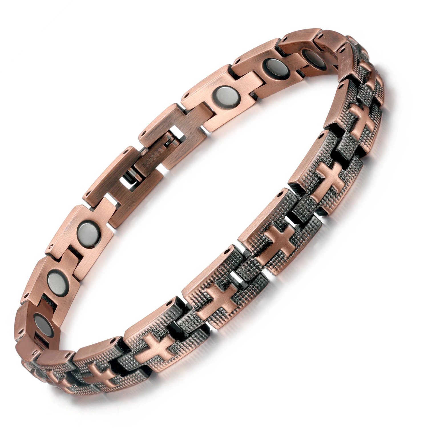 WelMag Copper Full Magnetic Bracelets For Women & Men Energy Relief Bangles Fashion Health Jewelry Father Monther Gifts