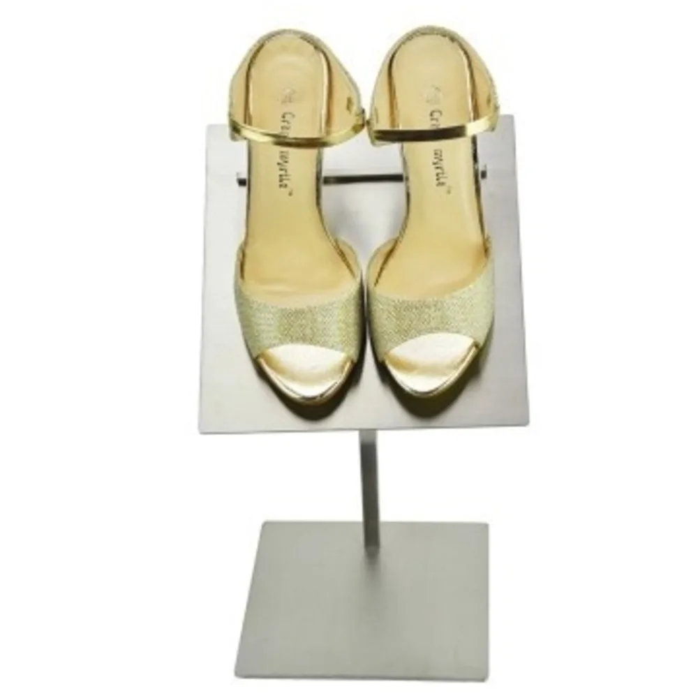 Stringy Stainless Steel Metal Women Sandals Display Rack Showing Stand Shoes Bracket Stand Stainless Steel Shoes Holder