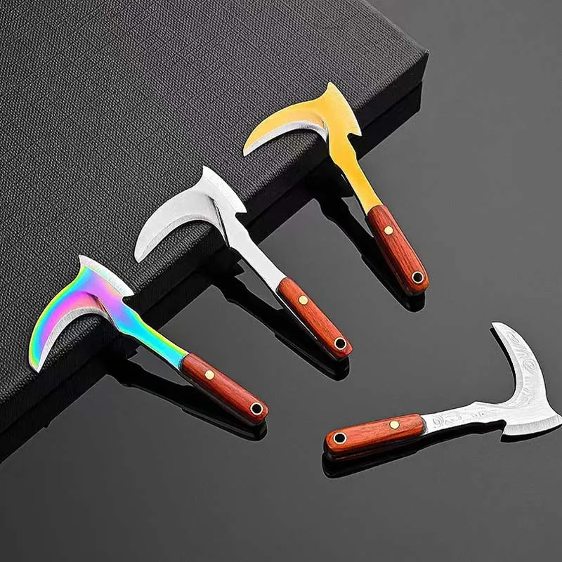 Mini Colorful Sickle Open Box Set Keychain Pendant Small Vegetable Knife Mini Gift Knife Pendant Accessories Pocket Knife