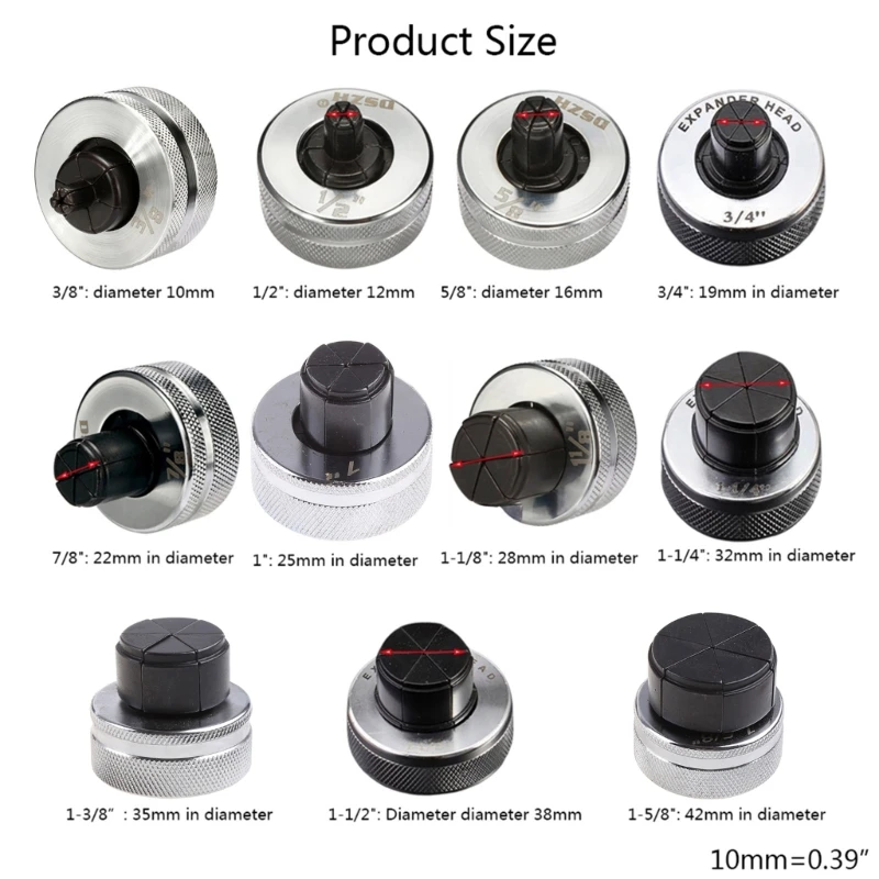 Durable Expander Head 10-42MM Suitable for CT-100 or CT-300 Tube Expander Power Tool Parts