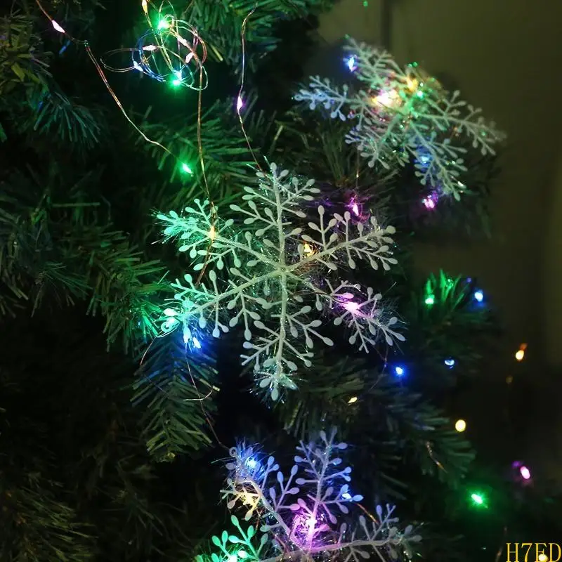 Ornamentos floco neve branco H7ed