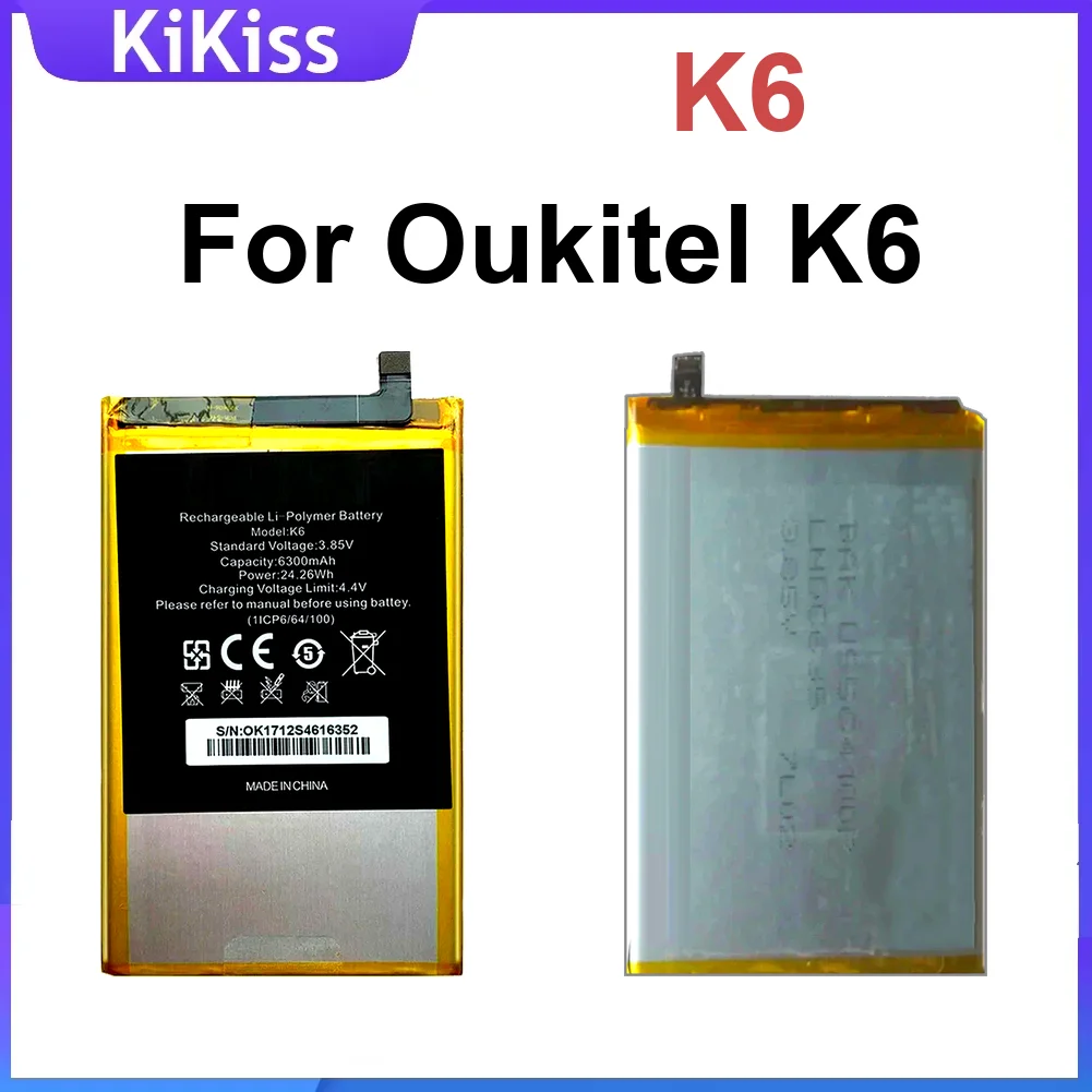 

6300Mah K6 Battery For Oukitel Premium Rechargeable Mobile Phone