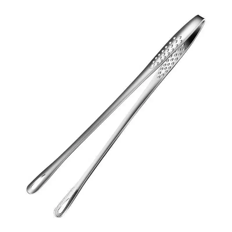 Stainless Steel Kitchen Tongs Non Slip Heat Resistant BBQ Grill Tool  Steak Seafood Buffet Salad Food Serving Cooking Utensils