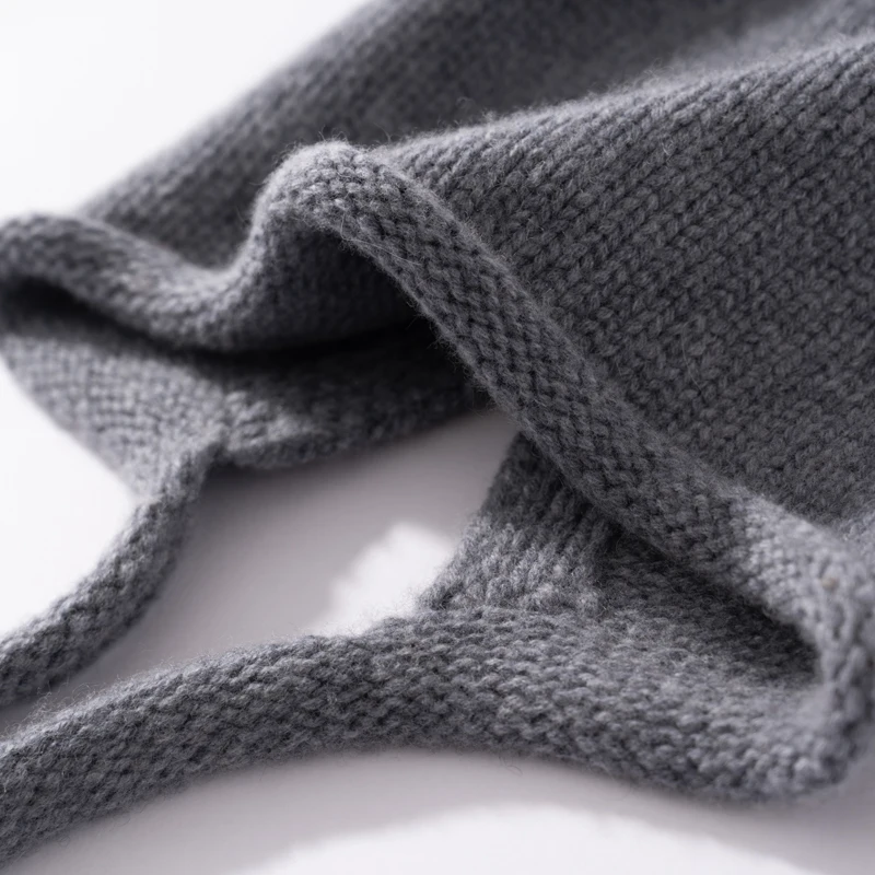 MERRILAMB Hohe Qualität Reinem Kaschmir frauen Winter Dicke Gestrickte Hut Im Freien Weiche Warme Ohrenschützer Aviator Caps Weibliche Bomber Hüte – Detail 24