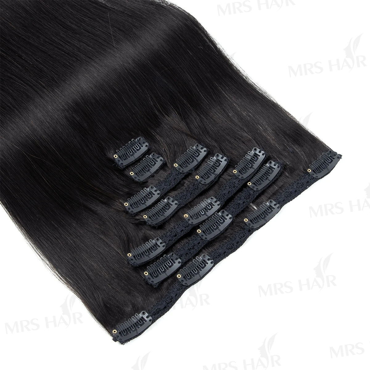 Real Natural Clip in Hair Extensions Human Hair 16-24 inch 120g/set Straight Clip in Extensions for Women