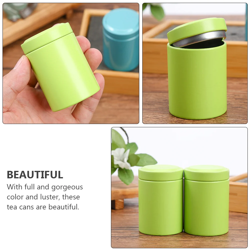 

Tea Sealed Jar Canister Portable Cans Food Packing Boxes Tinplate with Cover