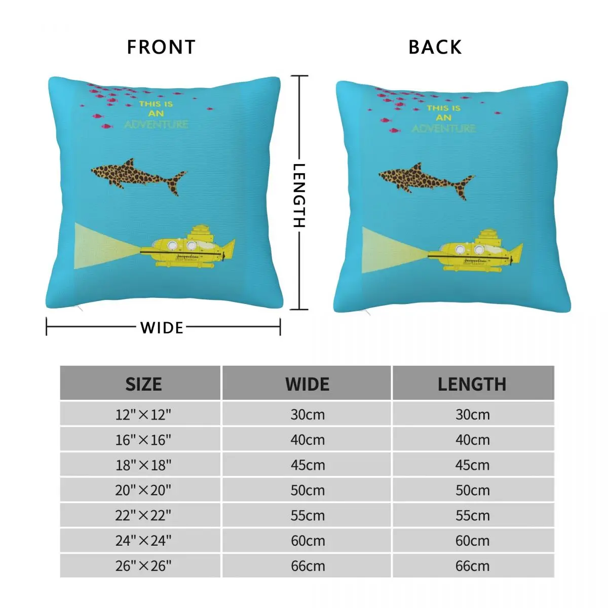 The Life Aquatic With Steve Zissou Wes Anderson Square Pillowcase Polyester Linen Velvet Pattern Zip Decor Room Cushion Cover