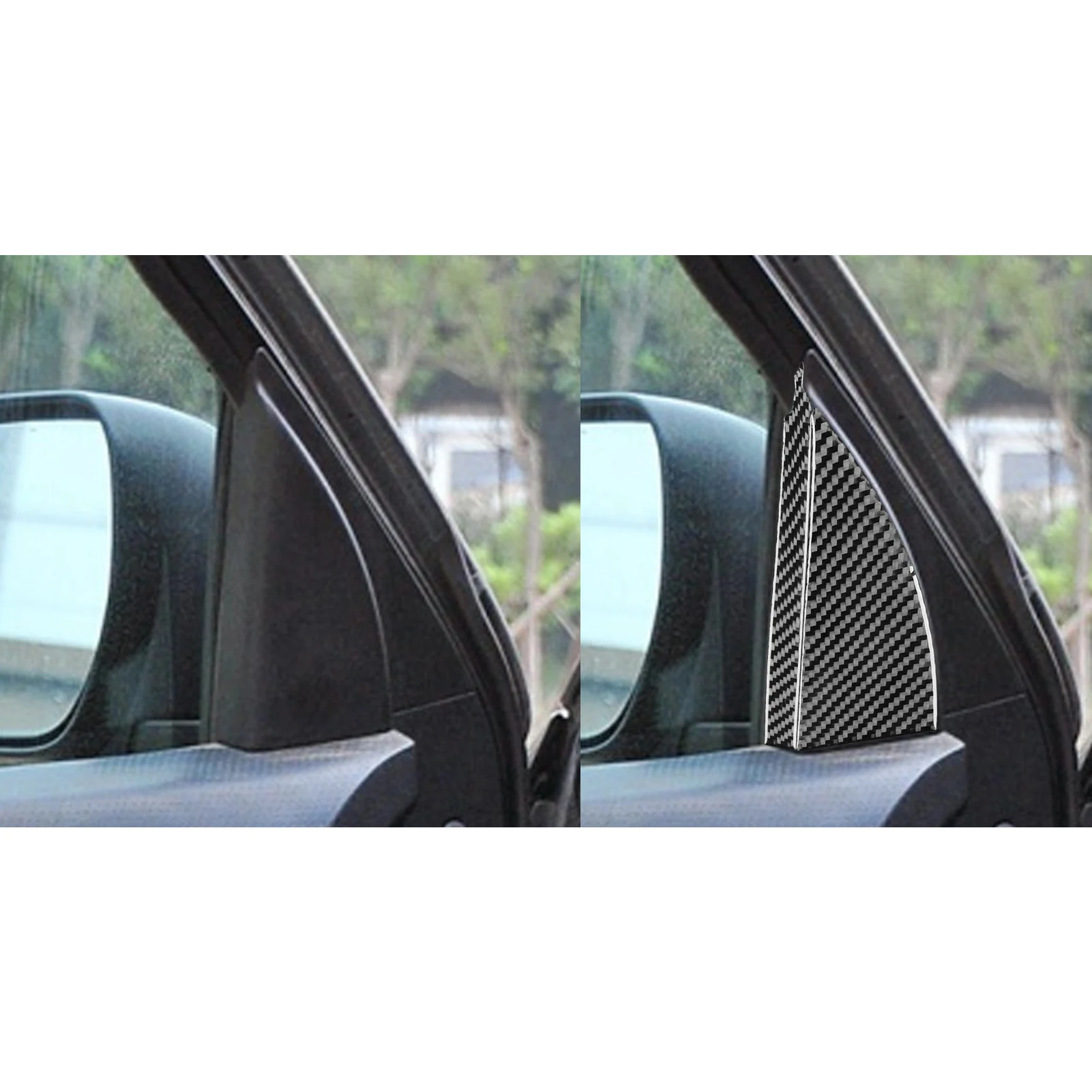 For Toyota Tacoma 2011-2015 Real Carbon Fiber Sticker Window A-pillar Panel Trim Cover Car inside decorative Accessories