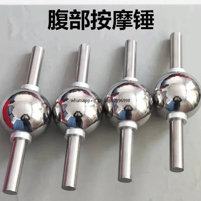 Rotating Ball Stainless Steel Hammer Physiotherapy Abdominal Back Legs Fitness Roller Abdominal Massage Belly Massage Artifact