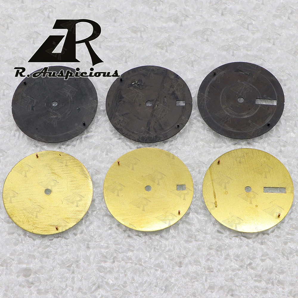 29mm dial Black white dial with both hands full luminous dial for NH34 NH35 NH36 movement green luminous Watch parts【Customized】