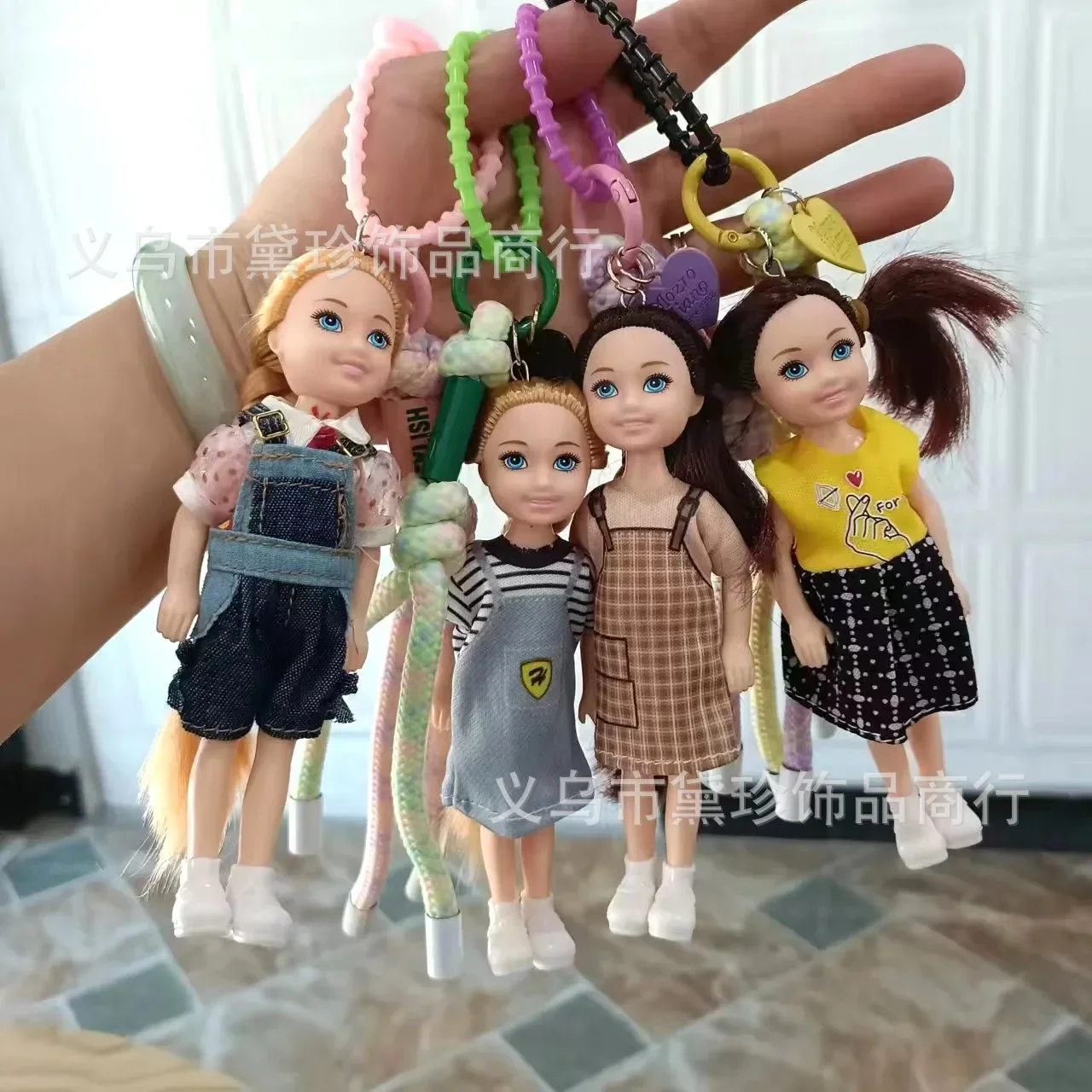 Doll Pendant Hanging Ornament DIY Change Clothes Car Key Ring Decoration Cute Backpack Bag Accessorie for Barbie