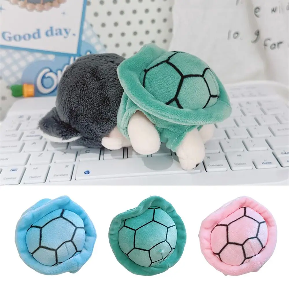 10cm/20cm Doll Clothes Green Pink Blue Plush Mini Cartoon Turtle Pajamas Funny Doll Accessories Miniature Crawling Suit