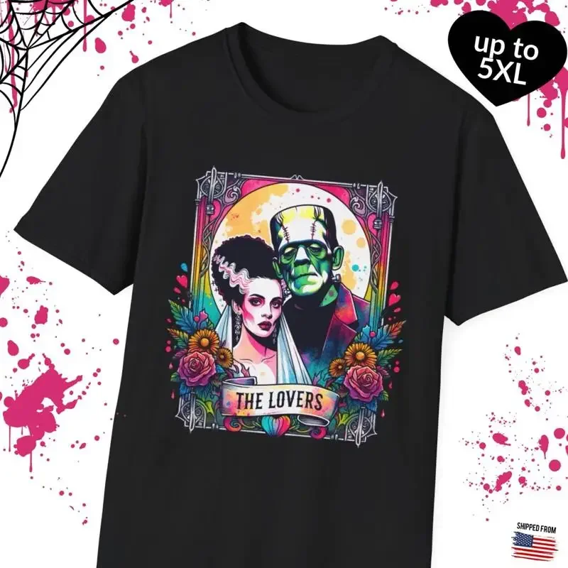 Camiseta Bride Of Frankenstein estilo retro de los años 90, Halloween, T S 5Xl