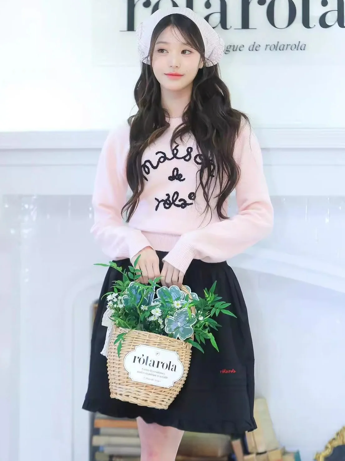 

Классический свитер с вышивкой в виде букв, милый, круглый вырез, хлопок, длинный рукав, осенний, модный, базовый, для молодых женщин