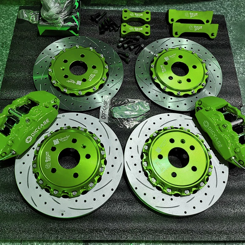 Dicase Braking System Gold Big Caliper Kits High Carbon Alloy Brake Calipers Disc Rotors for Honda Civic Accord 10