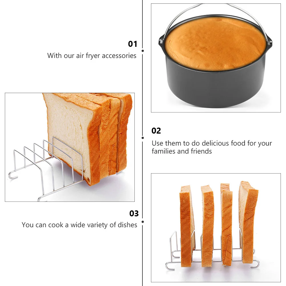 

6 шт., набор аксессуаров для приготовления пищи, фритюрница, кухонные инструменты, сковорода для выпечки, поднос для пиццы, многоразовые принадлежности