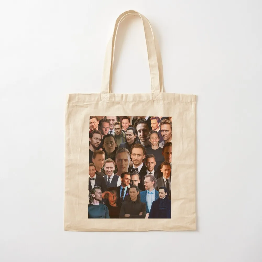 

Tom Hiddleston Photo Collage Tote Bag Portable shopping bag tote bag reusable shopping Canvas Tote