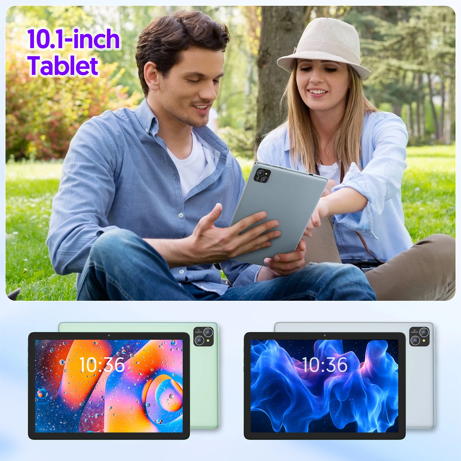 BAKEN Android Tablet 10.1 inches, 8(4+4)GB+128GB, Octa-core processor, 8000 Mah large capacity battery