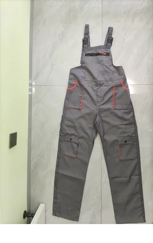 Imagen 2 del producto Uniformes de trabajo para hombre y mujer, overoles de trabajo, traje de soldadura, reparación de automóviles, taller, mecánico, monos con pechera, almacén ropa laboral