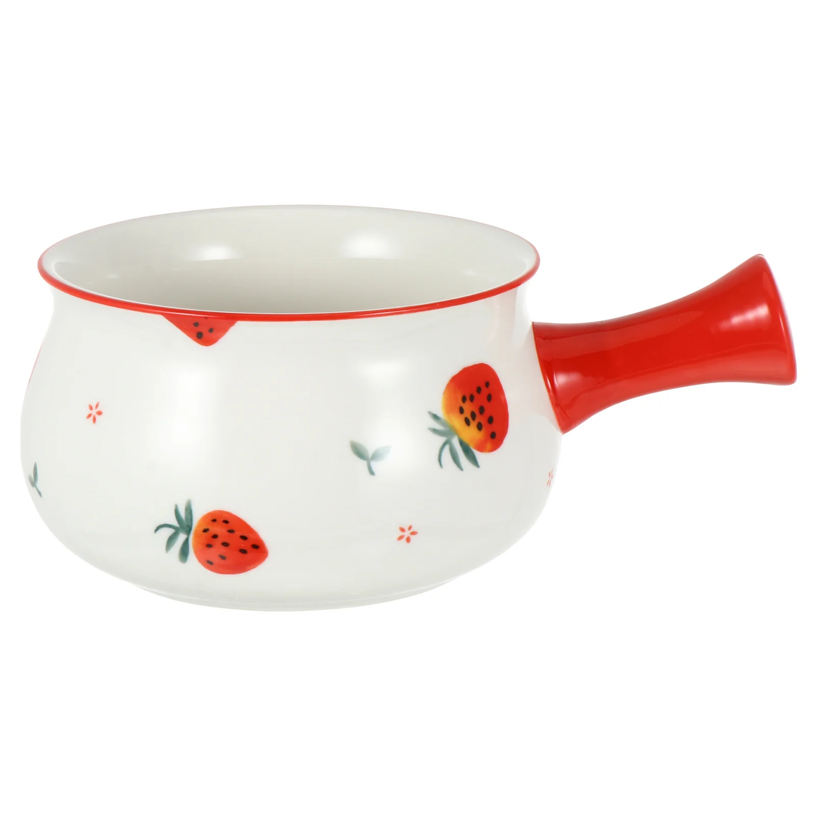 หม้อซุปนมเซรามิก ชามอาหารเด็ก ใช้กับไมโครเวฟและเครื่องล้างจานได้ ด้ามจับถนัดมือ ความร้อนกระจายเร็ว ให้ความร้อนสม่ำเสมอ