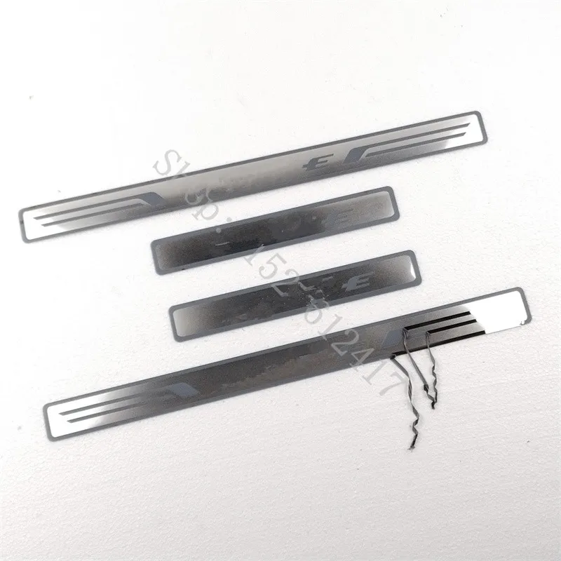 Car Styling Door Sill Strip For Ford Mustang MACH-E 2021-2024 Stainless Scuff Plate Peda Pedal Cover Stickers Auto Accessories