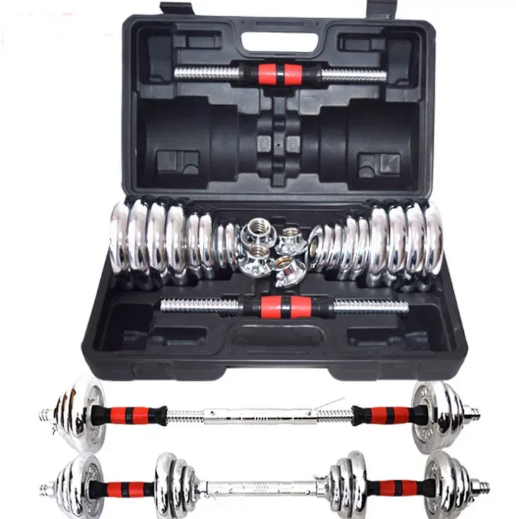 New Product Direct Supply Of 15kg 20kg 30kg 50kg Electroplated Fitness Dumbbell Set For Arm Muscle Training