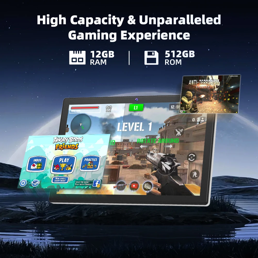 2025 لوحة الأعمال الراقية 5G الإصدار العالمي 12GB + 512GB Android15 10 بوصة 5G SIM GPS WiFi Bluetooth Google Play NPad22 الكمبيوتر اللوحي