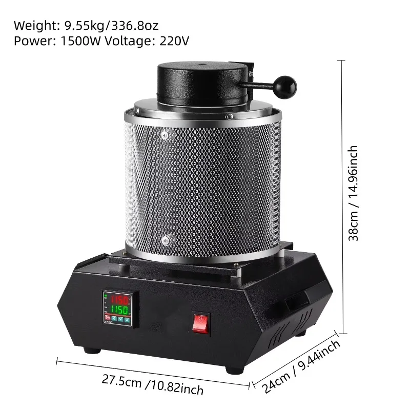Automatic digital crucible metal melting furnace for gold, silver and copper metal melting furnaces