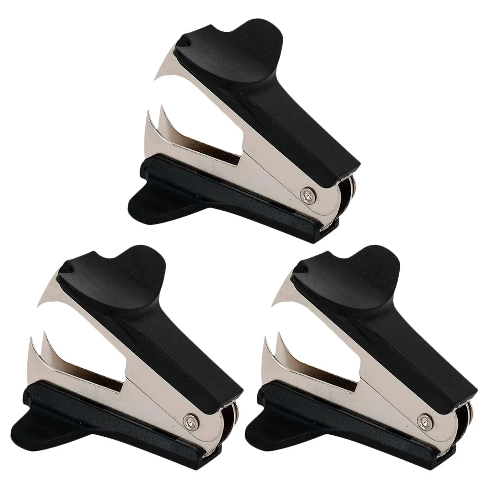 3Pcs Staple Remover Ingenious Design Strong Metal Mechanism Plastic Shell for Longevity Non Disruptive in